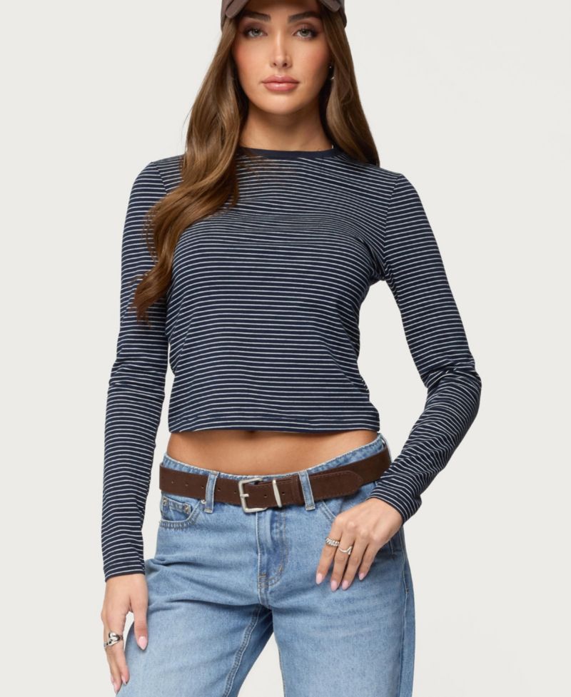 Women's Brianna Striped Long Sleeve T Shirt