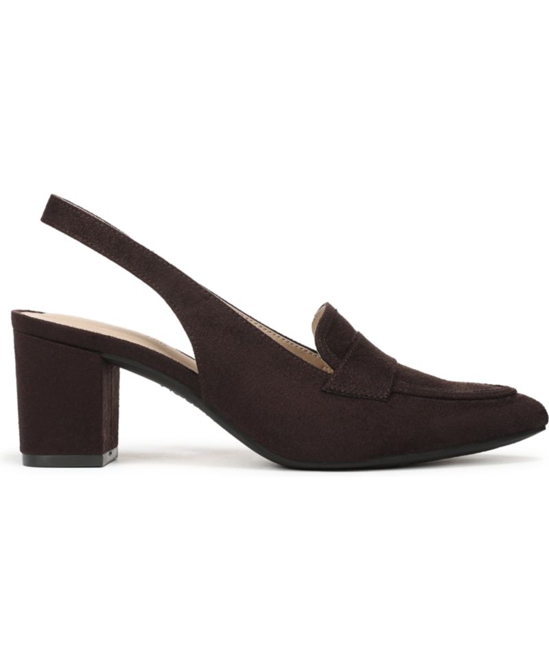 Women's Angel Pointed Toe Block Heel Slingback Pumps