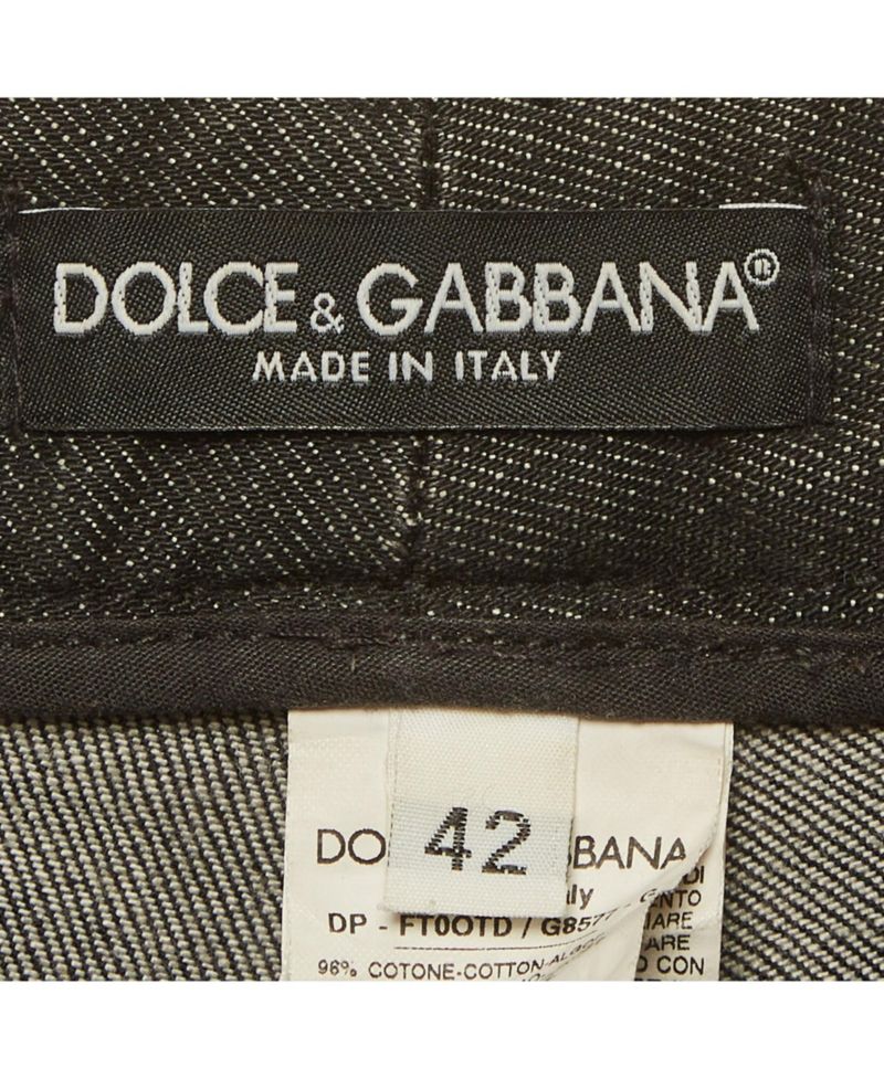 Dolce & Gabbana Women's Satin Trim Slim-Fit Jeans