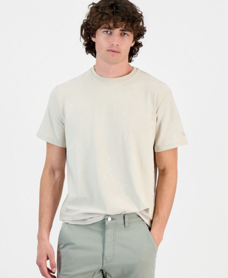 Men's Jacquard Allover Crewneck T-Shirt
