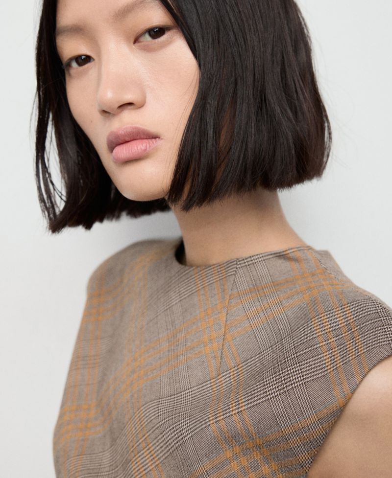 Women's Fitted Check Top