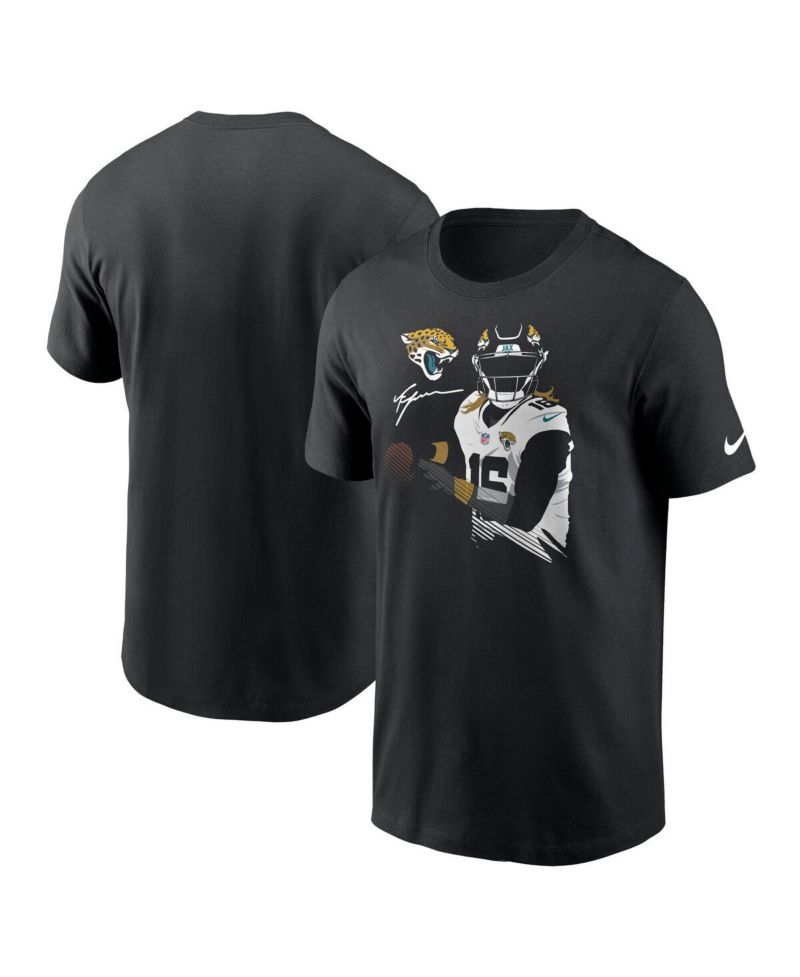 Men's Trevor Lawrence Black Jacksonville Jaguars Player Graphic T-shirt