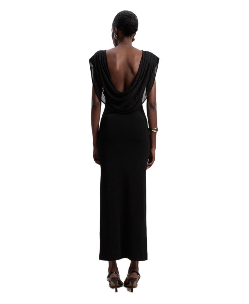 Women's Plunge Back Sleeveless Maxi Dress