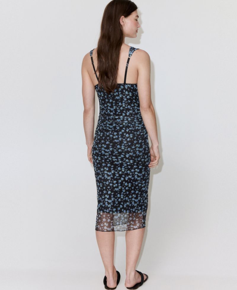 Women's Floral Print Tulle Dress