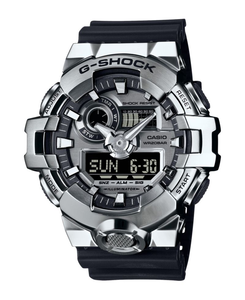 Men's Japanese Quartz Black Resin Watch, 53.4mm, GM700-1A