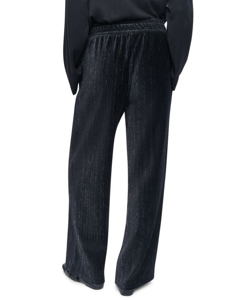 Women's Wide-Leg Velvet Pull-On Pants