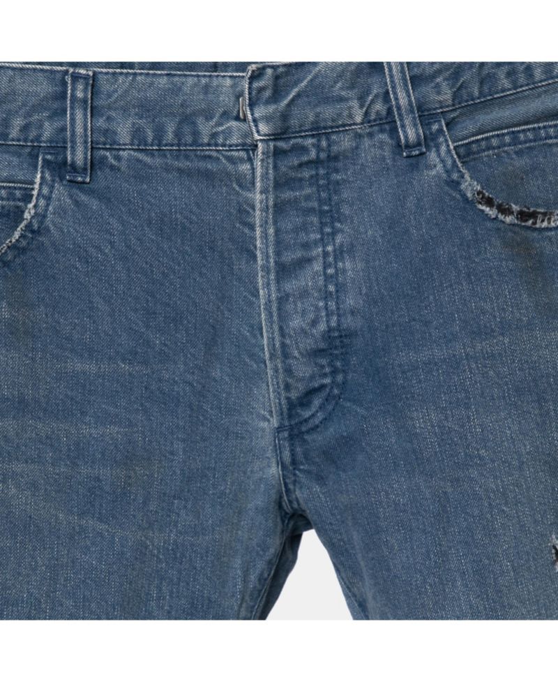 Men's Distressed Denim Frayed Edged Shorts