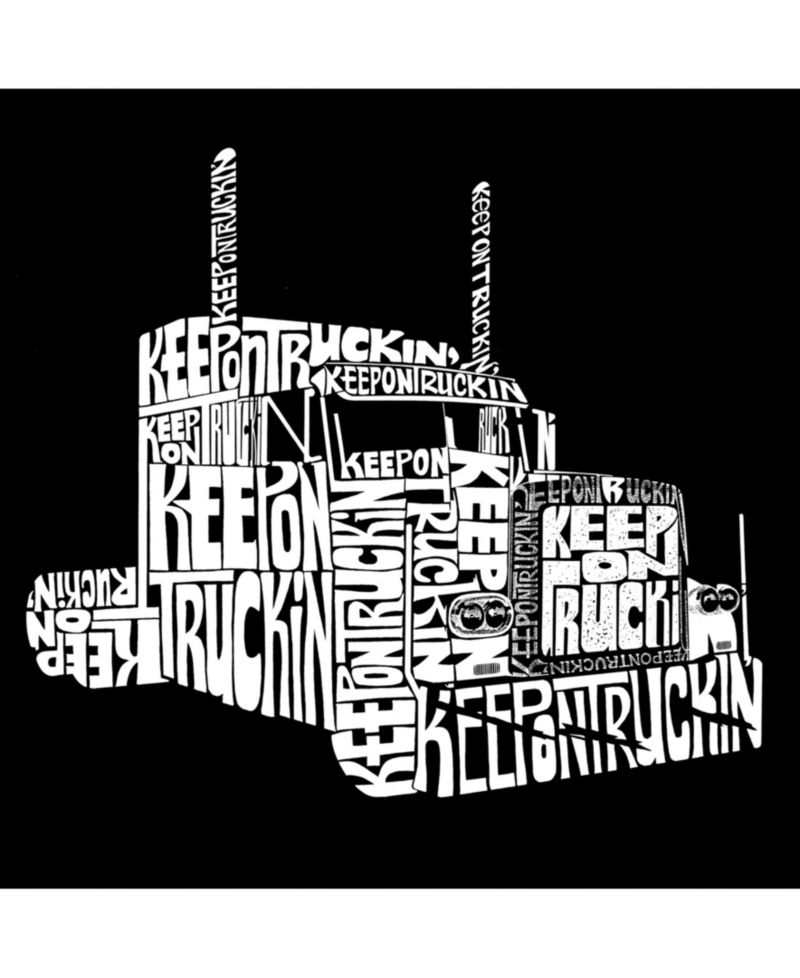 Men's Word Art Hoodie - Keep on Truckin