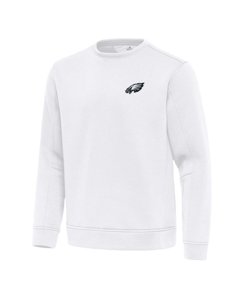 Men's White Philadelphia Eagles Relevant Lightweight Pullover Sweatshirt