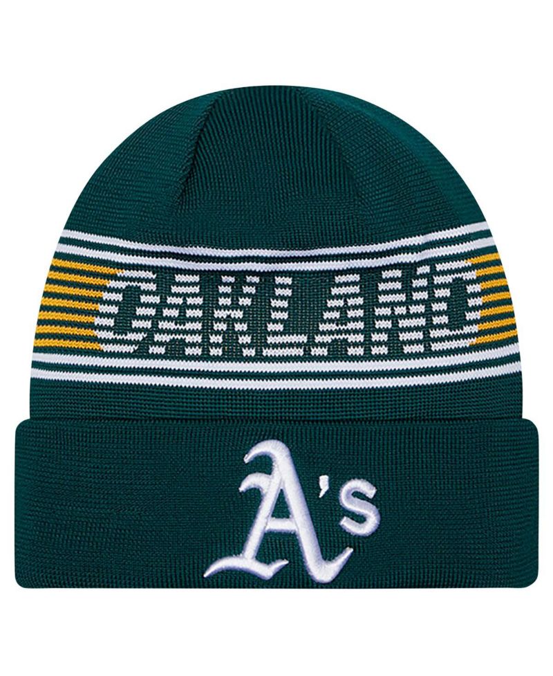Men's Green Oakland Athletics Authentic Collection Cuffed Knit Hat