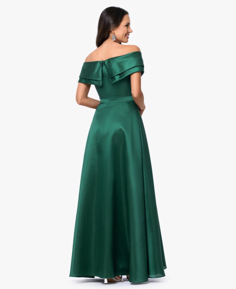 Women's Off-The-Shoulder Sweetheart Neck Ball Gown
