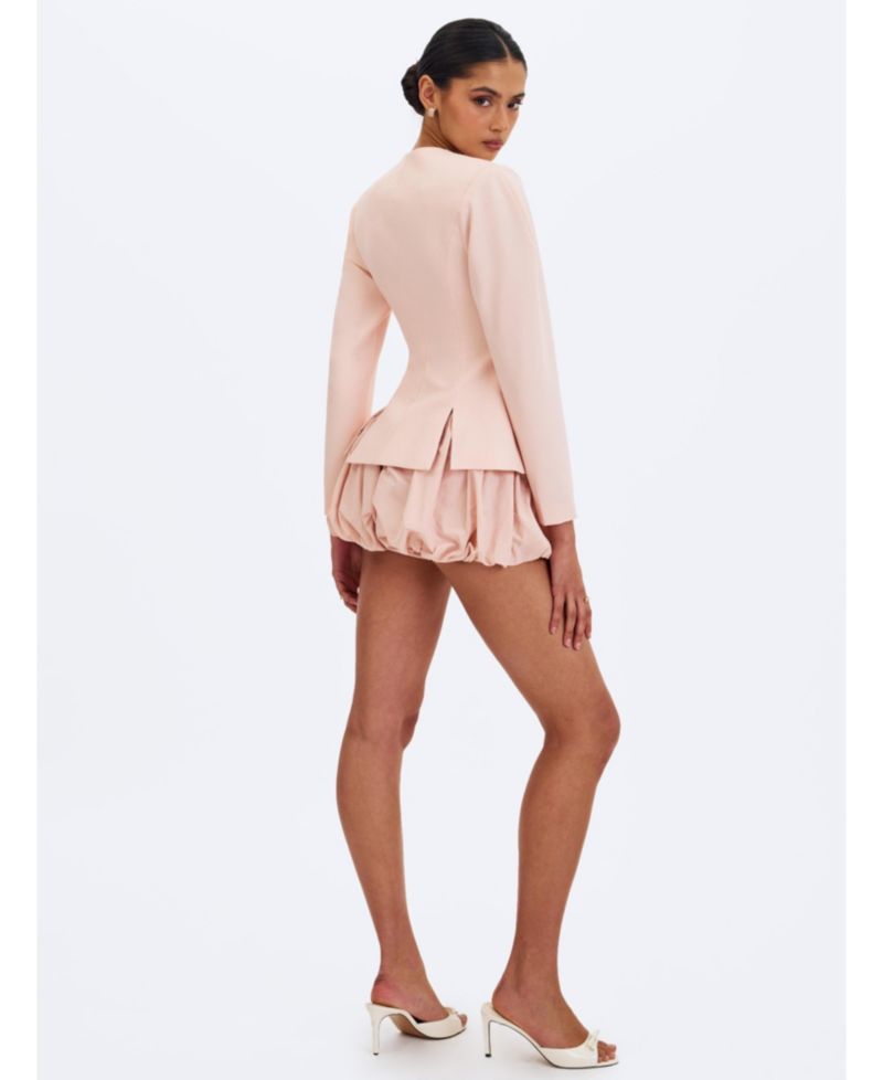 Women's Savannah Tulip Pink Peplum Blazer