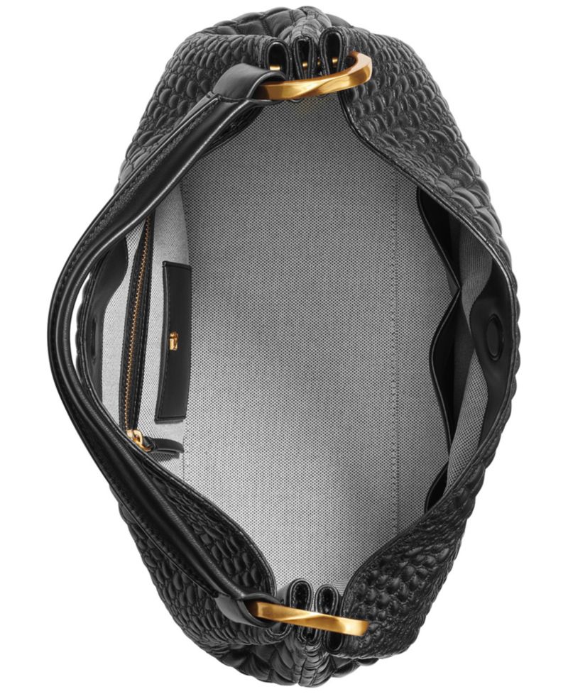 Glenwood Quilted Croc Large Shoulder with Tassel Detail