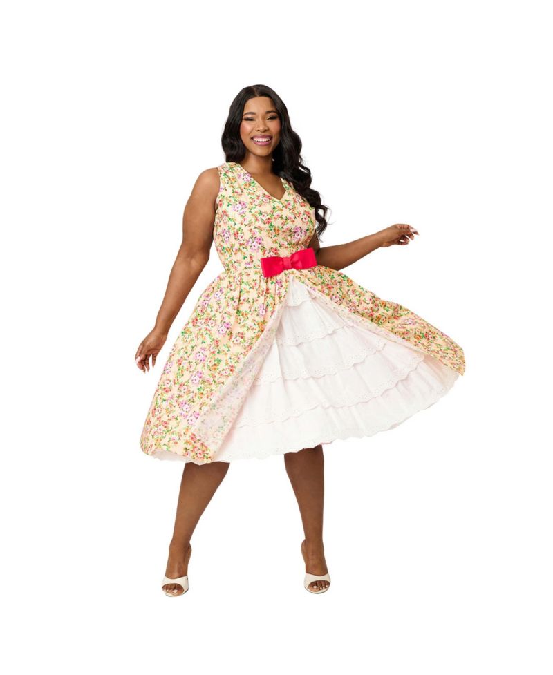 Plus Size Garden Party Swing Dress