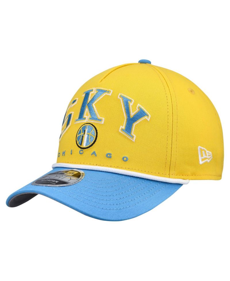 Men's Yellow Chicago Sky Bold Arch COOLERA 9FORTY A-Frame M-Crown Adjustable Hat