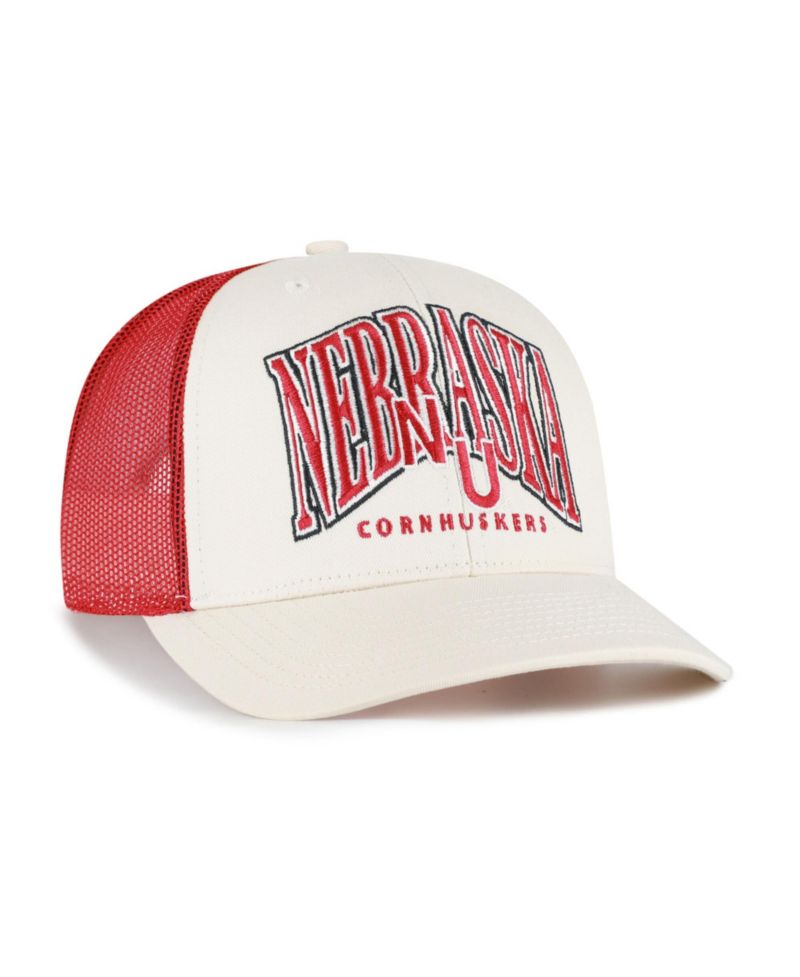 Men's Cream Nebraska Huskers Drawbridge Trucker Adjustable Hat