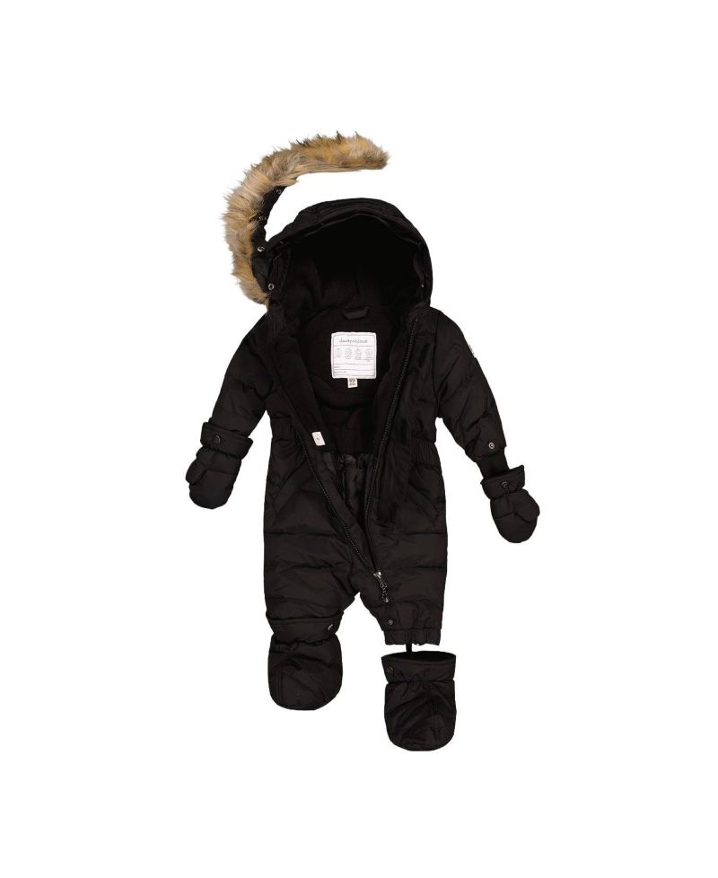 Baby ( 6M to 24M ) Unisex Original One Piece Puffy Snowsuit with Removable Mittens and Boots