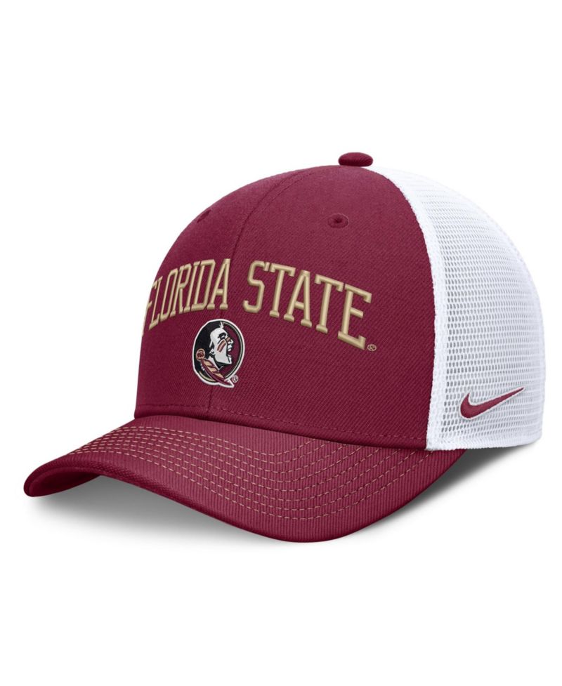 Men's and Women's Garnet/White Florida State Seminoles Primetime Arched Trucker Adjustable Hat