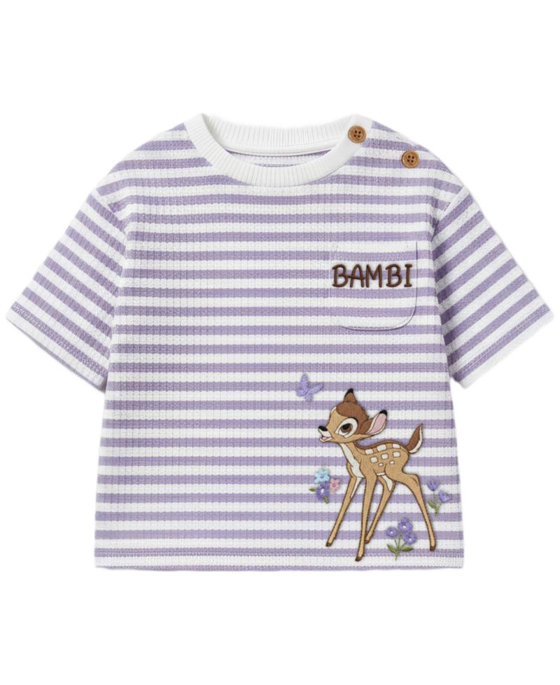 Baby Girls' Bambi Short-Sleeve T-Shirt and Elastic Shorts, 2-Piece Set