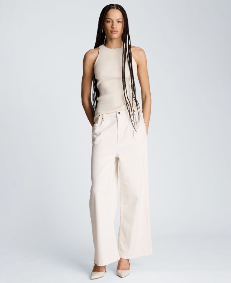 Women's High Rise Wide Leg Denim Pants