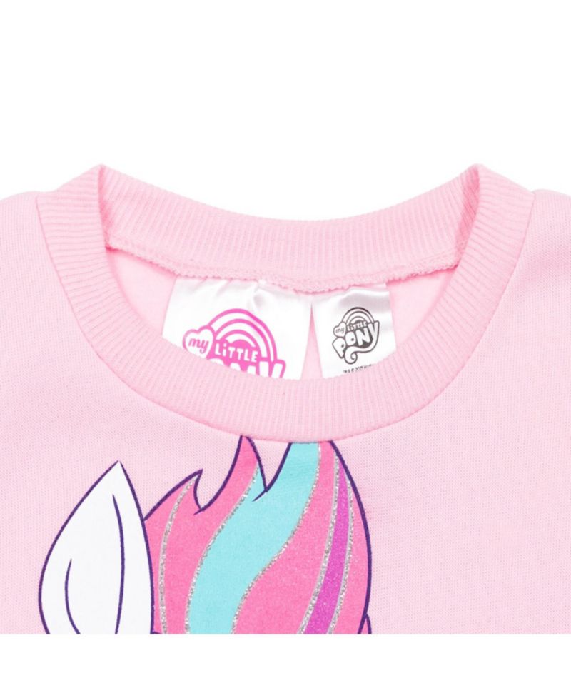 Toddler Girls My Pony Sunny Pipp Zipp Fleece Pullover Sweatshirt Legging Set Toddler|Child