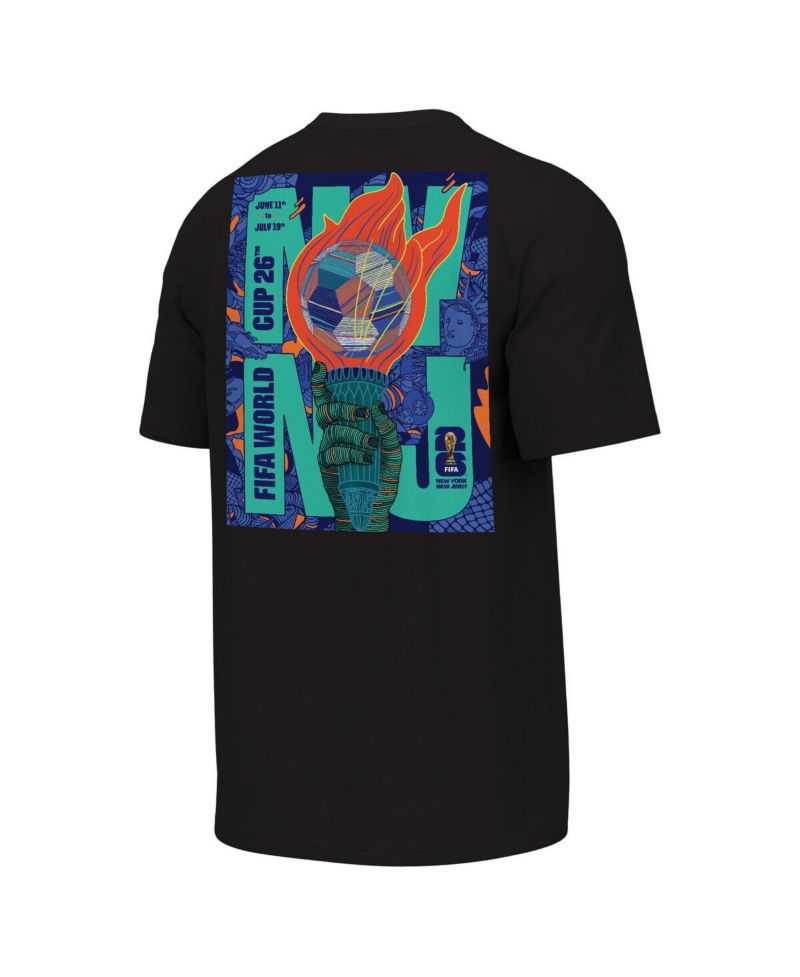 Men's Black 2026 FIFA World Cup New York Host City Poster Graphic T-Shirt