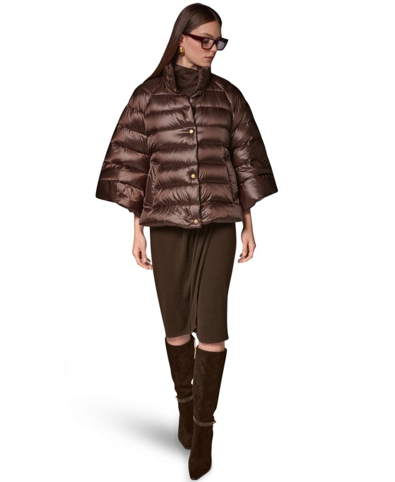 Women's Stand-Collar Down Puffer Cape