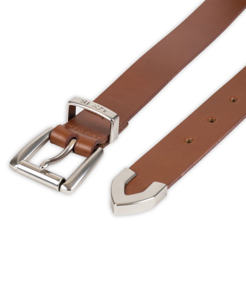 Women's Western Metal Tip End Leather Pant Belt