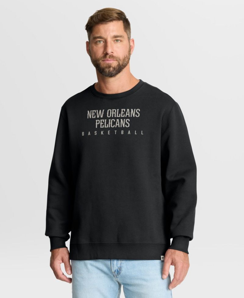 Men's Black New Orleans Pelicans Crossover Collection Defensive Rotation Drill Premium Pullover Sweatshirt