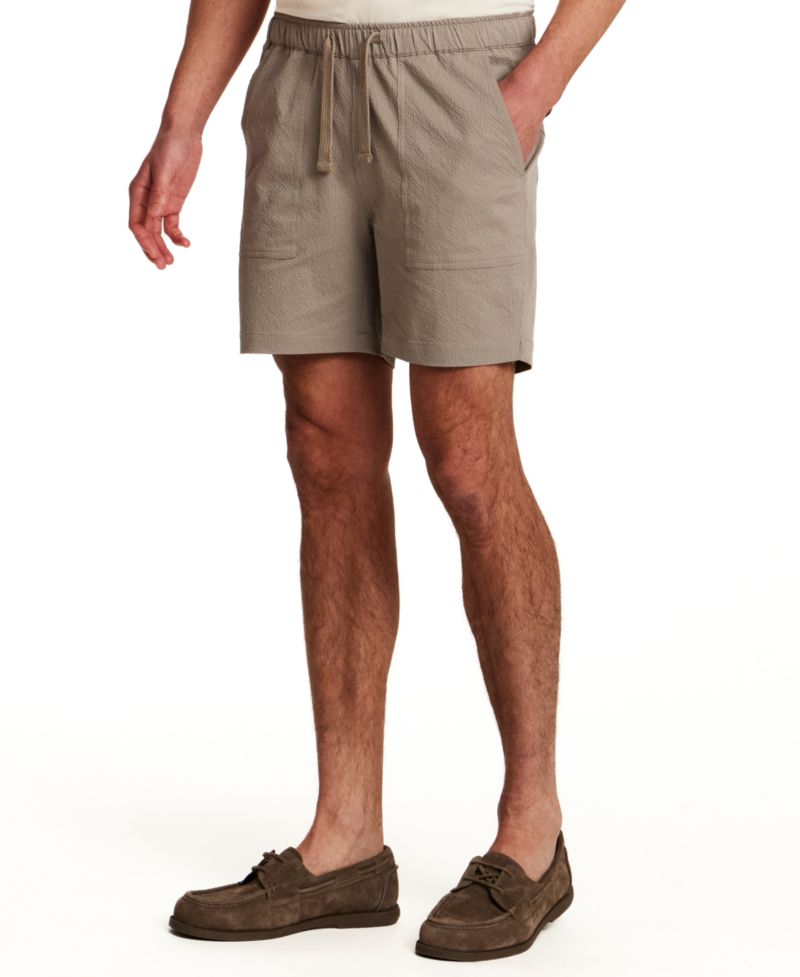 Men's Drawstring Mini Seersucker Shorts