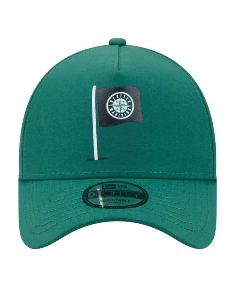 Men's Green Seattle Mariners Pin Seeker 9FORTY A-Frame Adjustable Hat