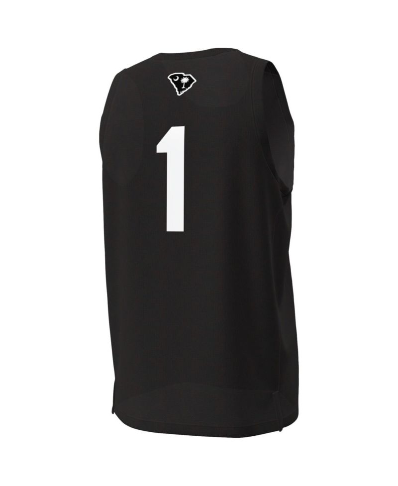 Men's Black South Carolina Gamecocks 1 Replica Basketball Jersey