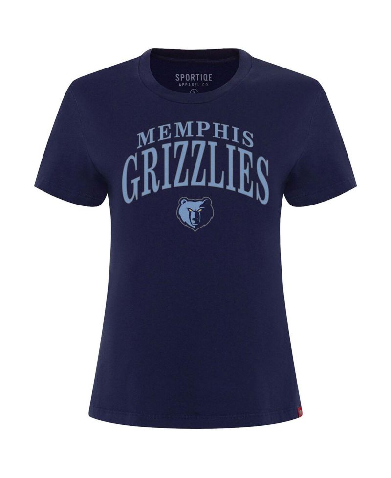 Women's Navy Memphis Grizzlies Arcadia Boxy T-Shirt