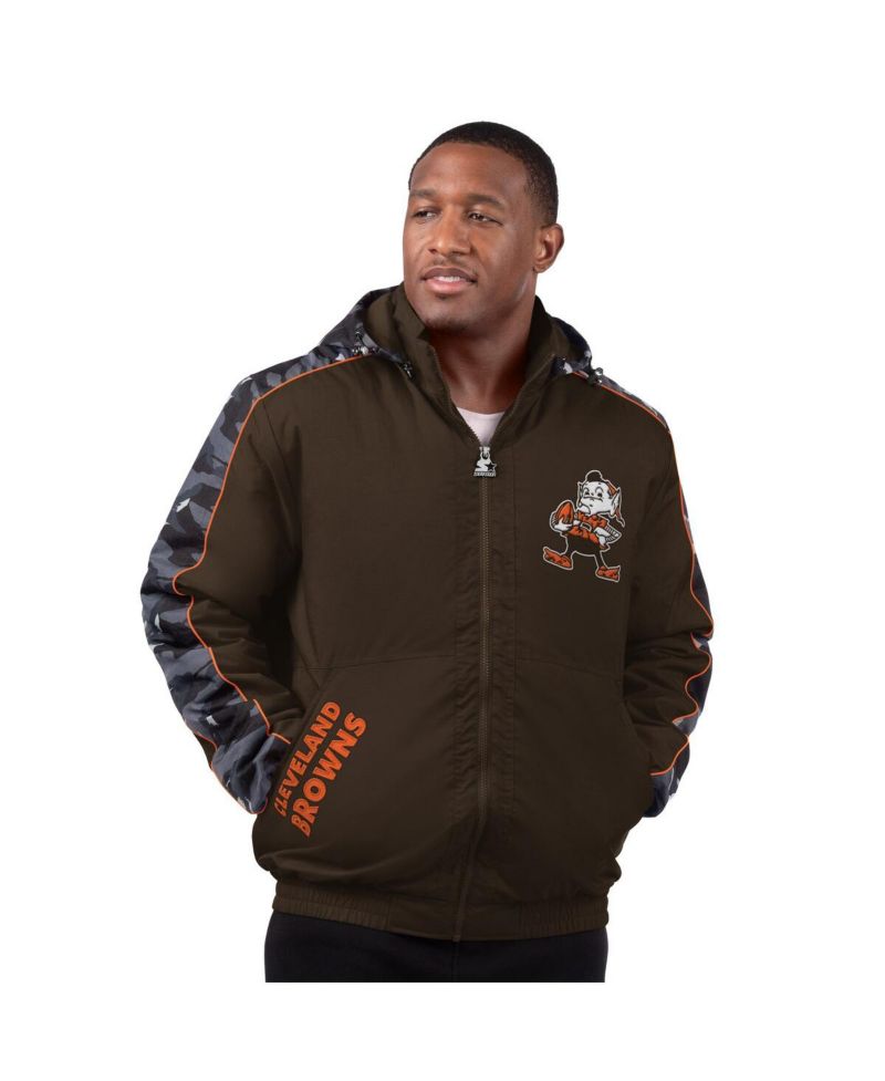 Men's Brown Cleveland Browns Thursday Night Gridiron Full-Zip Hoodie Jacket