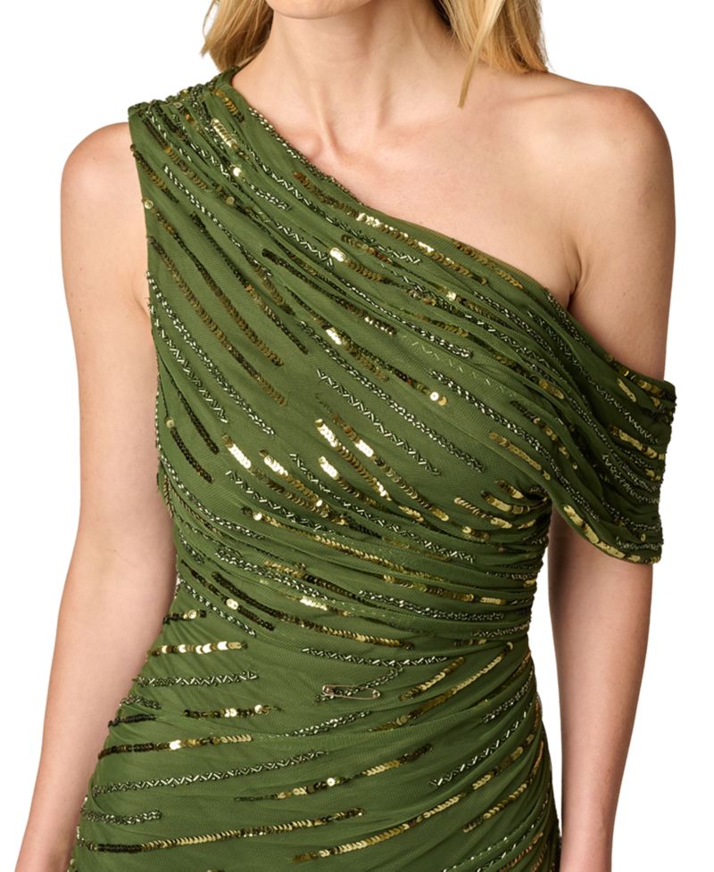 Women's Off-the-Shoulder Beaded Sleeveless Dress