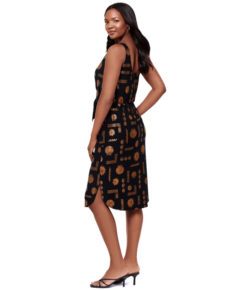 Women's V-Neck Midi Shaping Dress