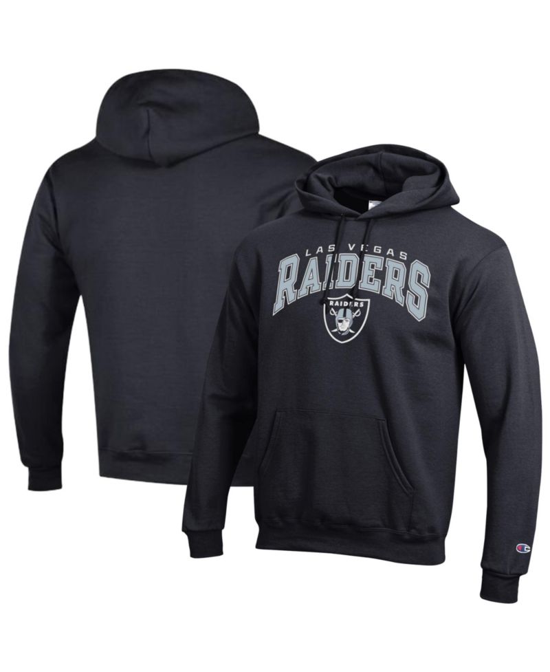 Men's Black Las Vegas Raiders Powerblend Arch over Logo Hoodie
