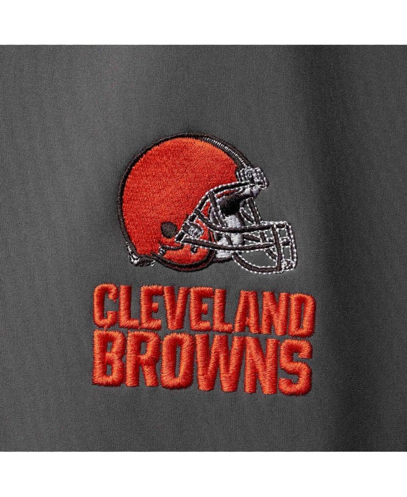 Men's Charcoal Cleveland Browns Circle Archer Softshell Full-Zip Vest