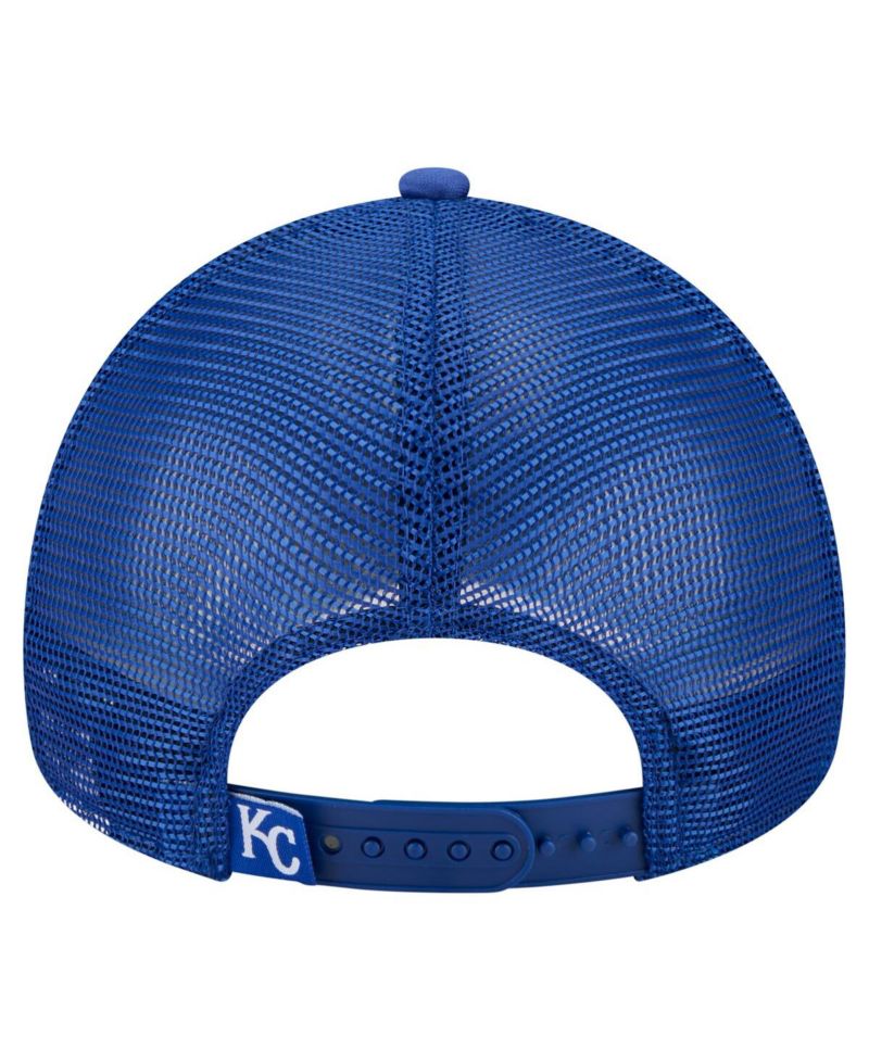 Men's Royal Kansas City Royals Distressed 9FORTY A-Frame Adjustable Trucker Hat