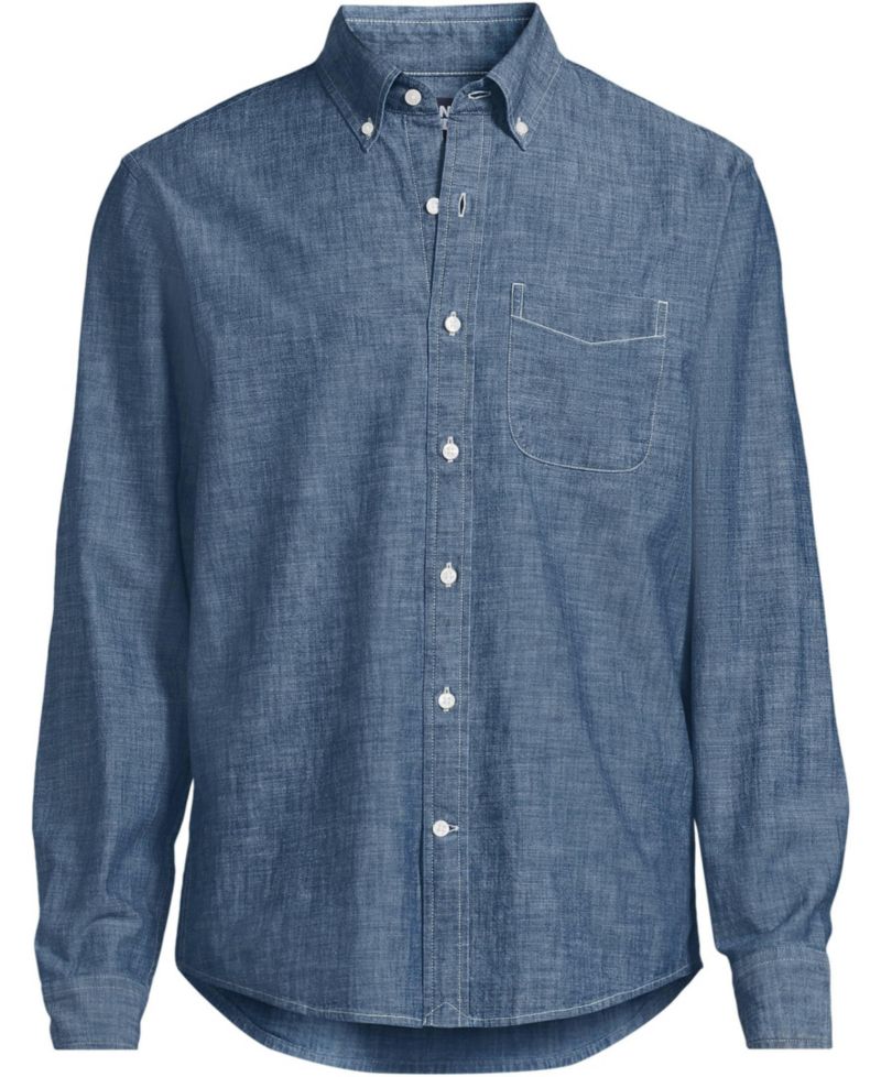 Men's Long Sleeve Chambray Shirt