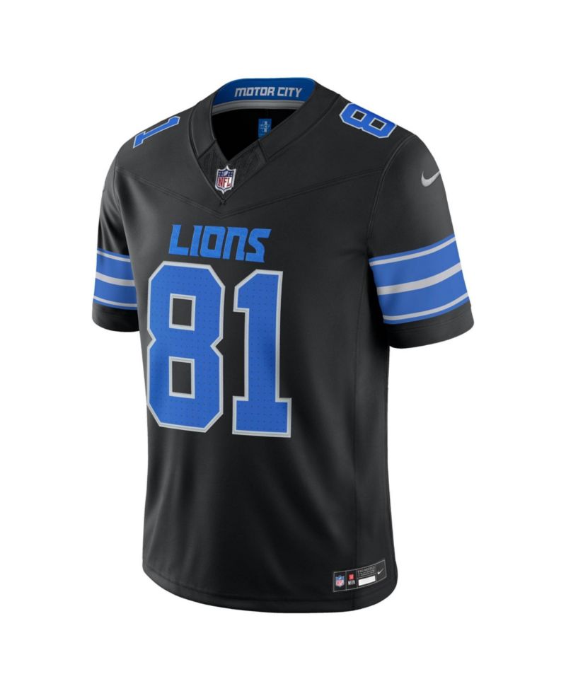 Men's Calvin Johnson Black Detroit Lions Alternate Vapor F.U.S.E. Stitched Retired Limited Jersey