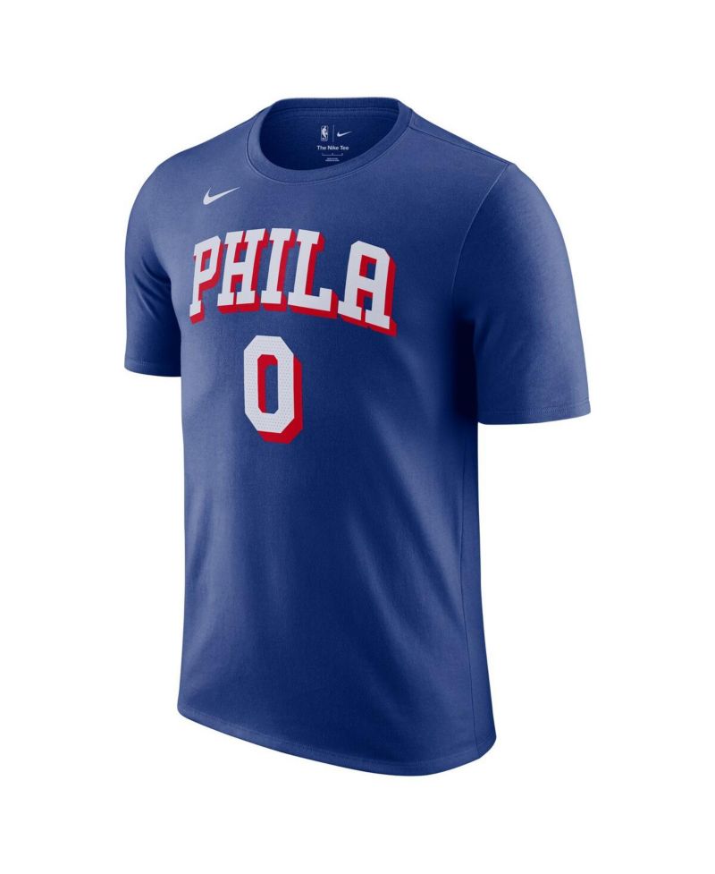 Men's Tyrese Maxey Royal Philadelphia 76ers Icon Edition Name & Number T-Shirt