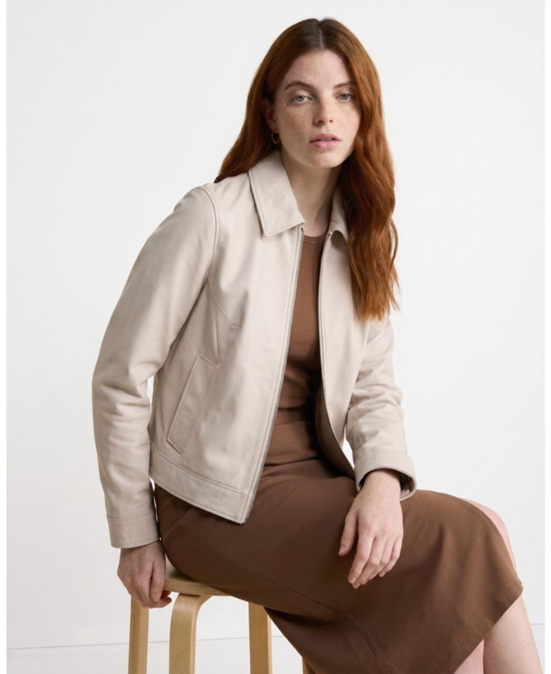 Women's Chloe Leather Jacket, Created for Macy's