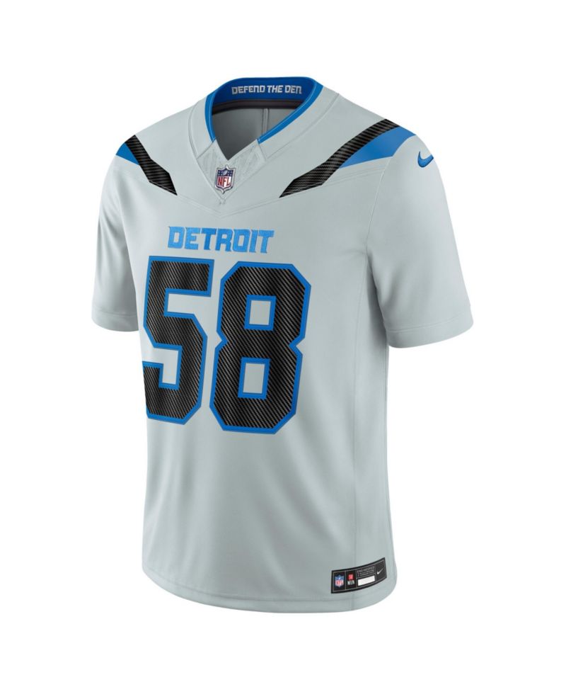 Men's Penei Sewell Silver Detroit Lions 2026 Rivalries Collection Vapor F.U.S.E Stitched Limited Jersey