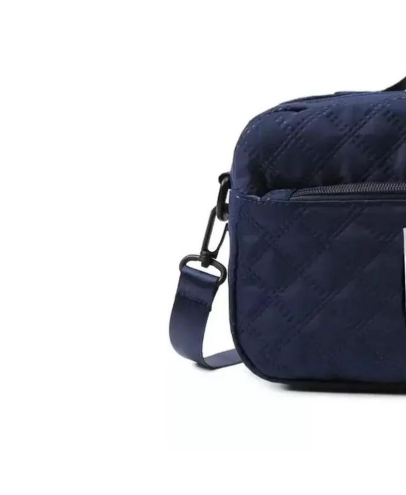 Three-dimensional Diamond Patterned Small Square Tote, Casual Commuting Shoulder Bag with Dry Wet Separation & Double-sided Pockets