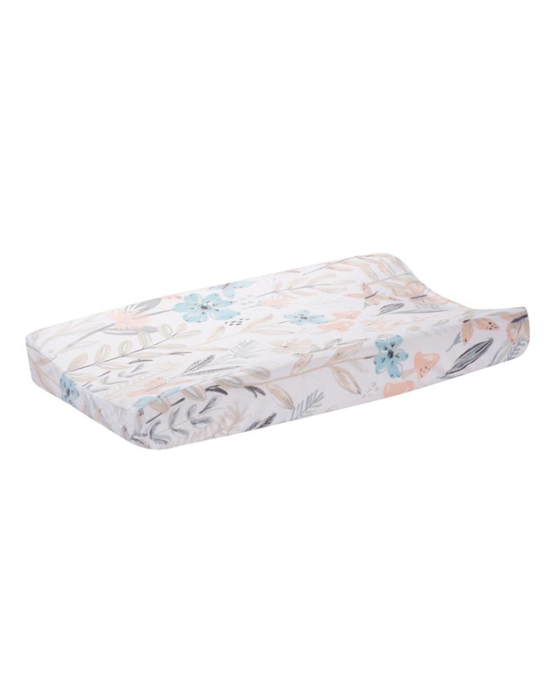 Lambs and Ivy Baby Blooms Watercolor Floral/Butterfly Soft Changing Pad Cover