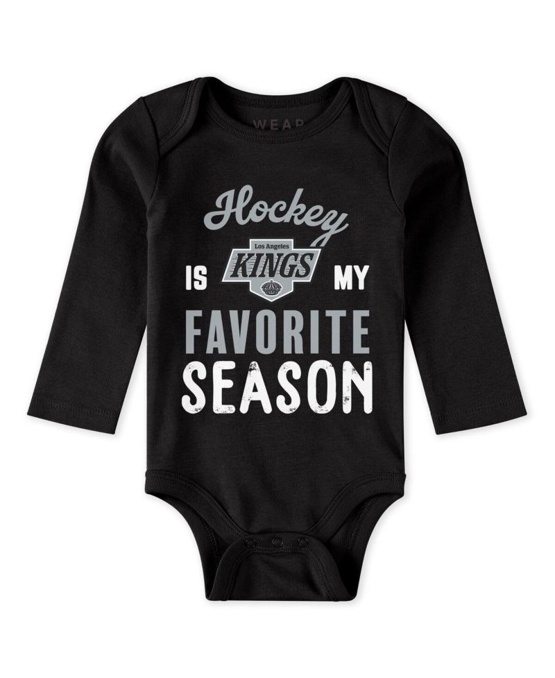 Baby Boys and Girls 3-Piece Los Angeles Kings Turn Me Around Bodysuits and Pants Set