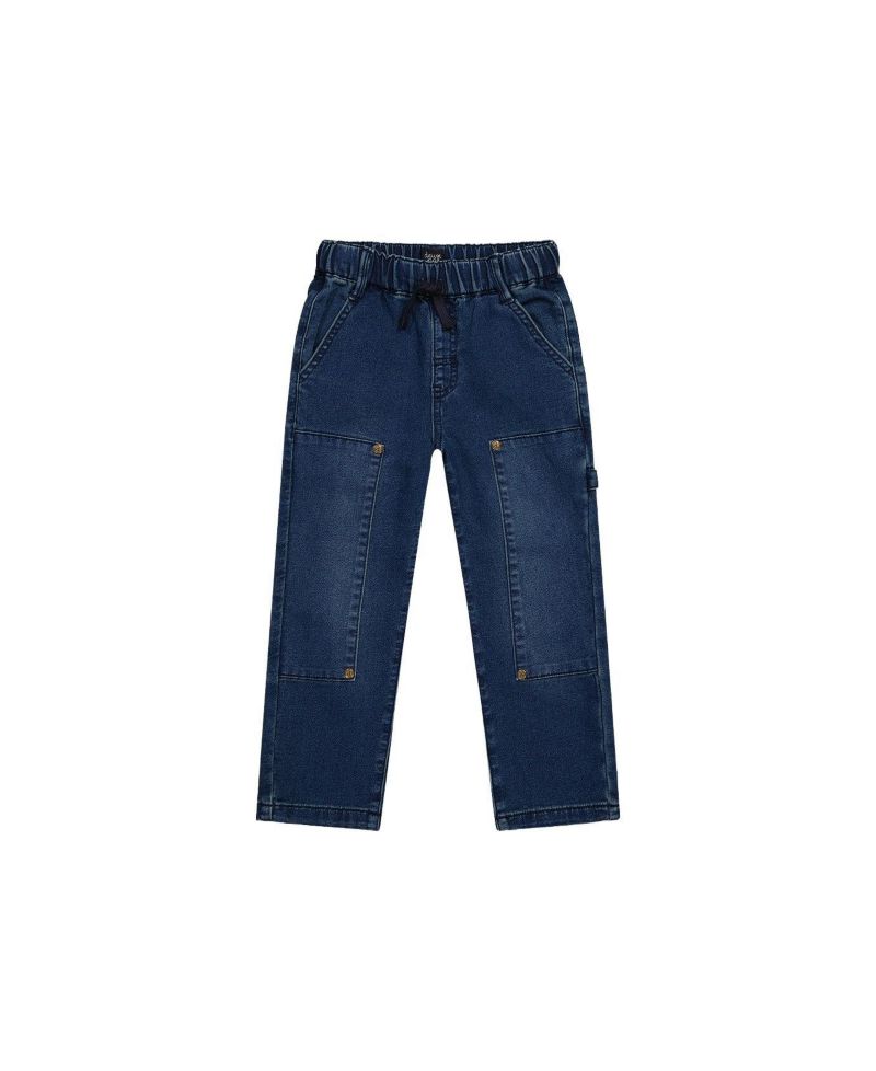 Little and Big Boy(6-12) French Terry Denim Pants