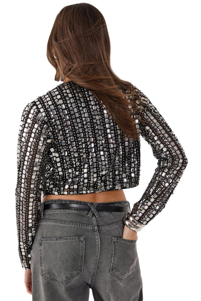 Women's Beaded Long Sleeve Jacket
