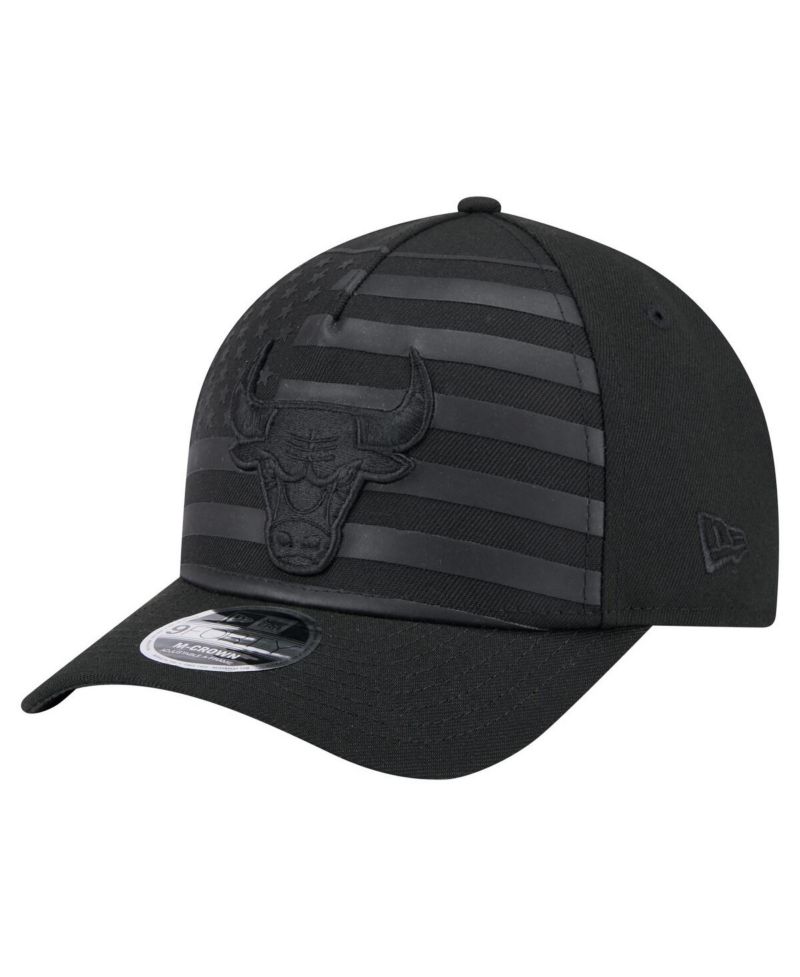 Men's Black Chicago Bulls Game Day Flag A-Frame 9FORTY Adjustable Hat